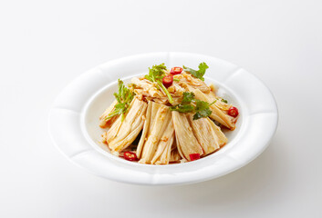 Delicious Chinese food, cold dish yuba tofu skin
