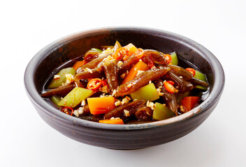 Delicious Chinese food, cold dishes
Hot and sour sea vegetables