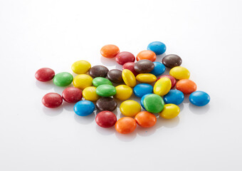 Delicious snack, colorful chocolate chips