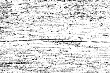 Distressed wood texture. Black grainy texture on white background. Dust overlay textured. Grain noise particles. Rusted white effect. Grunge design elements. Vector illustration, EPS 10.