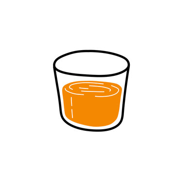 recommend clip art: Orange juice. Glass of fresh drink. Thirst quenching and summer cocktail. Trendy outline cartoon