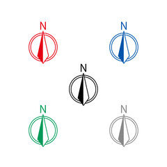 方位記号　5色セット　60