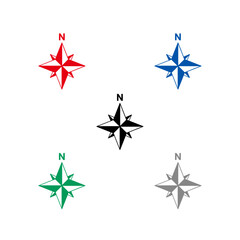 方位記号　5色セット　72