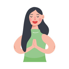 young woman praying