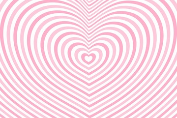 Abstract optical illusion background with a pink heart. Vector.