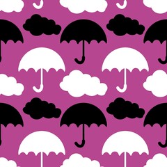 Autumn seamless umbrella pattern for fabrics and textiles and packaging and wrapping paper and kids