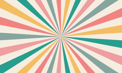 Rays background in retro style. Vector illustration. 