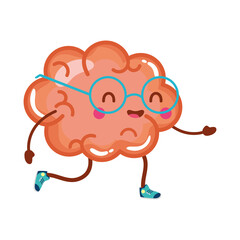 genius brain running kawaii