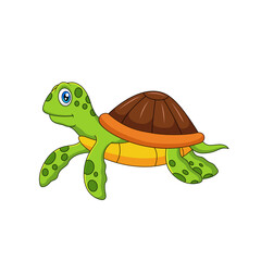 Cute sea turtle cartoon. Vector illustration. cute animal cartoon