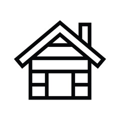 Hut cabin vector icon symbol design