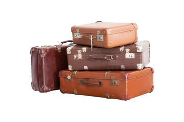 Vintage Suitcase isolated on white background (with clipping path)