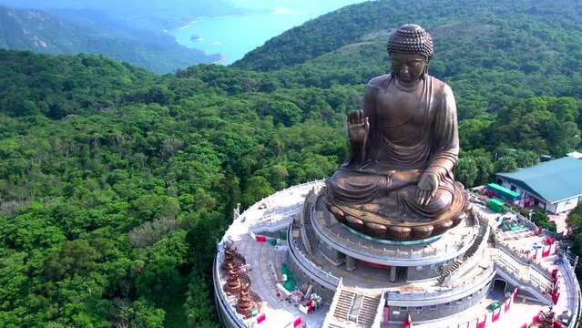 big buddha in Lantau island, Hong Kong, biggest statue in Hong Kong