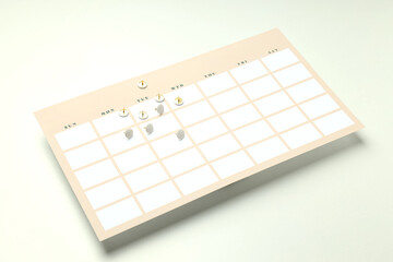 Concept of event planning and work planning on white background