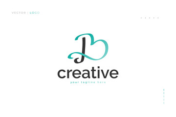 Minimal Letter B Logo Design in Handwriting Style