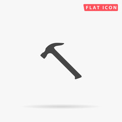 Hammer flat vector icon