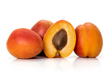 Fresh organic apricot isolated on white background