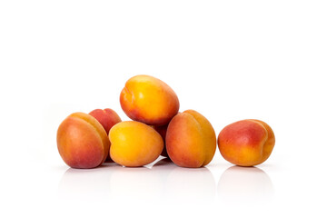 Fresh organic apricot isolated on white background