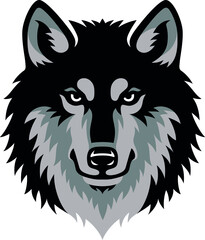 Head of Serious Grey Wolf