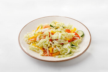 Caesar salad on a white background