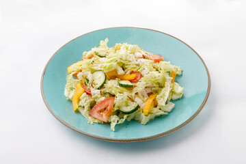 Fototapeta na wymiar Caesar salad on a white background