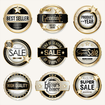 High quality and best seller collection of golden badges