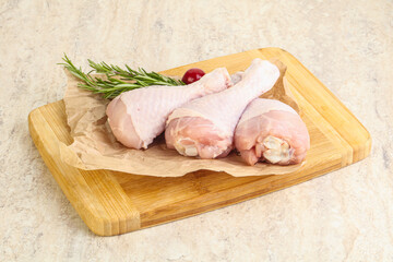Raw chicken leg Drumstick for cooking