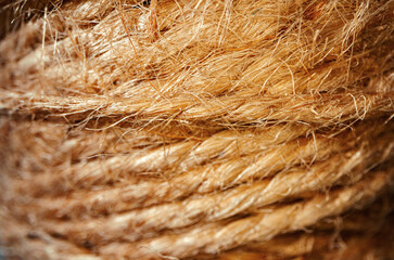 Macro shot of tangled threads close up