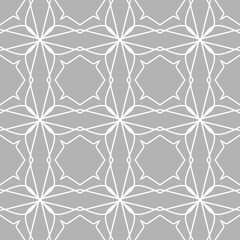 Fototapeta premium White and Grey Seamless background. Geometrical Pattern design. Simple and minimal style ideal for Wallpaper, Backdrop, men shirt, male fashion, kid fashion, bag.