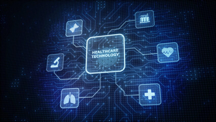 Digital health concept. Modern technology in healthcare, medical diagnosis. 4k