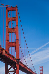 Golden Gate bridge in the bright summer light
