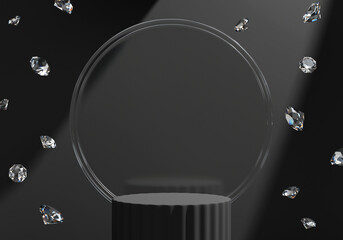 3D rendering abstract platform podium product presentation backdrop