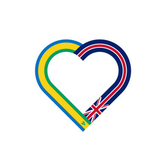 unity concept. heart ribbon icon of saint vincent and union jack flags. vector illustration isolated on white background