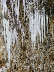 icicles at a waterfall
