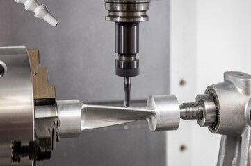 the turbine blade designed to change the parameters of gas or liquid in them is processed