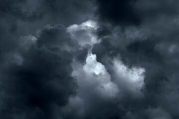 Dramatic thunderclouds. Storm dark  clouds.