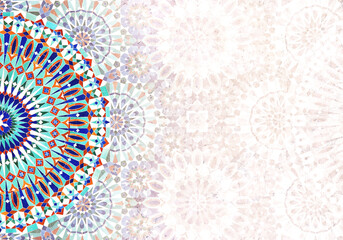 Horizontal or vertical background with ceramic tile. Mock up template. Copy space for text