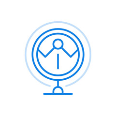 Analysis graphs vector line icon. Financial chart with information about trading markets and securities.