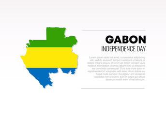 Gabon independence day background banner poster for national celebration on august 17.