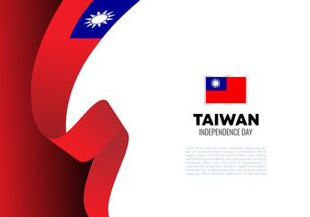 Taiwan independence day background banner poster for national celebration on October 10.