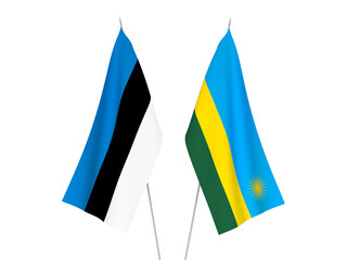 Republic of Rwanda and Estonia flags