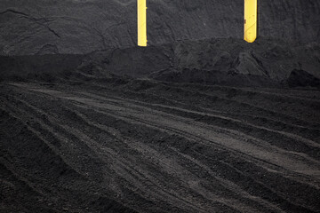 Netherlands, North Holland, Wijk aan Zee, Slag heap in Tata Steel mill