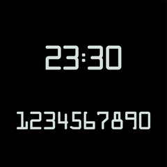 digital clock on white background	