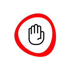 Obraz premium stop sign. Vector icon 