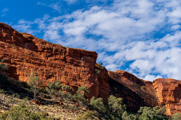 View of rock formation on the Kings Creek Walk, Kings Canyon in the Northern Territory, Australia.