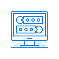 Online chat vector line icon. Communication on social networks forums.