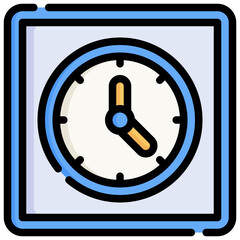 CLOCK filled outline icon,linear,outline,graphic,illustration