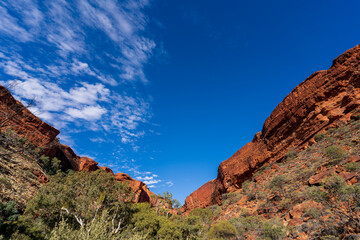 View of rock formation on the Kings Creek Walk, Kings Canyon in the Northern Territory, Australia.