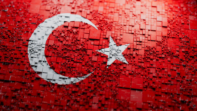 Turkish Flag Tech Wallpaper