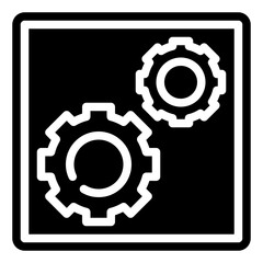 COGWHEEL glyph icon,linear,outline,graphic,illustration