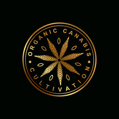 7 Infinity Seven Leaf Flower Logo Design in a circle